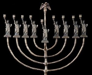 statue of liberty menorah
